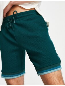 River Island - Pantaloncini verdi testurizzati con fettucce-Verde