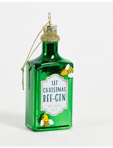 Sass & Belle - Decorazione natalizia a forma di bottiglia di gin-Verde