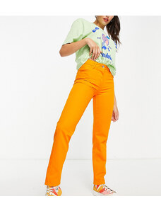 COLLUSION - Jeans slim a vita medio alta arancioni-Arancione