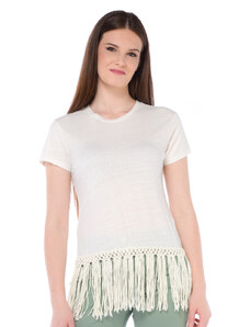 T-shirt donna Ralph Lauren cotone con frange