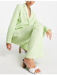 Extro & Vert - Pantaloni a zampa a vita alta verde lime