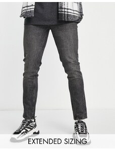ASOS DESIGN - Cone Mill - Jeans skinny "American classic" nero slavato