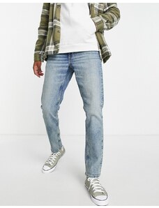 ASOS DESIGN - Cone Mill - Jeans stretch slim "American classic" blu lavaggio medio tinto