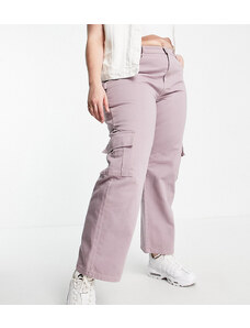 Urban Bliss Plus - Pantaloni extra larghi color malva anni '90-Rosa