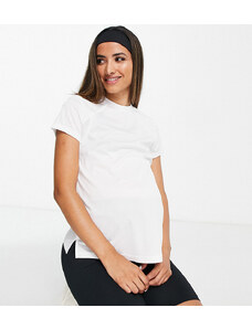 ASOS 4505 Maternity - T-shirt tecnica con logo-Bianco