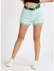 Suyacode Shorts Donna In Jeans Con Cintura Verde Taglia M