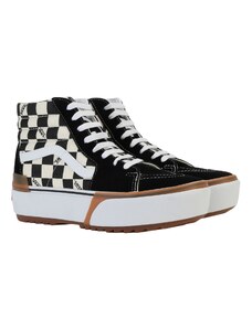 Vans Sk8 Sneakers alte con stampa leopardata-Nero