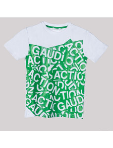 GAUDI' KIDS T-Shirt con Stampa Logo Verde