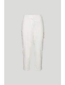 OttodAme OTTOD'AME Pantalone Bianco Cotone e Ricami