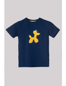 GAUDI' KIDS T-Shirt Stampa Cagnolino Blu