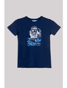 GAUDI' KIDS T-Shirt con Stampa Marinaio Blu
