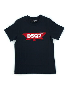 DSQUARED2 T-shirt Nera con Logo Bambino