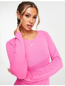 Nike Training - Dri-FIT ADV Aura - T-shirt slim a maniche lunghe rosa