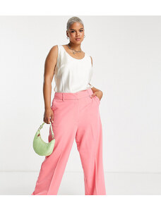 New Look Plus New Look Curve - Pantaloni sartoriali rosa in coordinato