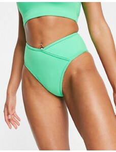 ASOS 4505 - Active - Slip bikini per il nuoto verde chiaro con dettaglio incrociato sul davanti