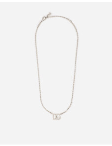 Dolce & Gabbana Uomo Accessori Gioielli Collane Collana con perle e medaglia logo DG male OneSize Bijoux 
