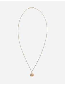 Collana con perle e medaglia logo DG male OneSize Dolce & Gabbana Uomo Accessori Gioielli Collane Bijoux 