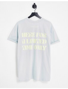 Night Addict - Limited Time - T-shirt azzurra con stampa sul retro-Blu