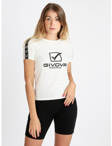 Givova T-shirt Donna In Cotone Con Scritta Manica Corta Bianco Taglia Xl