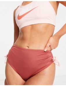 Nike Swimming - Cheeky - Slip bikini a vita alta rosa