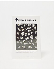 In Your Dreams - Adesivi per unghie con fiori in 3D-Bianco