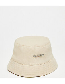 COLLUSION Unisex - Cappello da pescatore color pietra con logo-Neutro