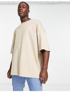 Topman - T-shirt premium super oversize color pietra-Rosa