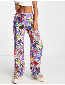 Weekday - Harper - Pantaloni con stampa floreale rétro multicolore in coordinato