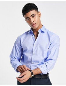 Selected Homme - Camicia slim elegante azzurra facile da stirare-Blu