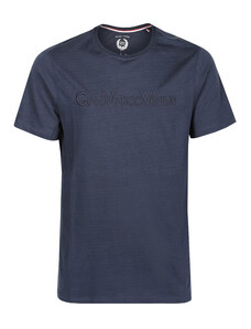 Gian Marco Venturi T-shirt Uomo Manica Corta In Cotone Blu Taglia Xl