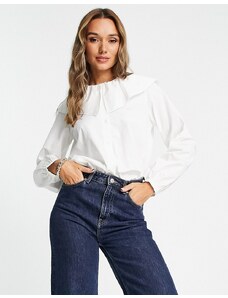 In Wear InWear - Max - Blusa in cotone bianco con colletto appariscente