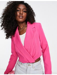 New Look - Blazer corto rosa acceso
