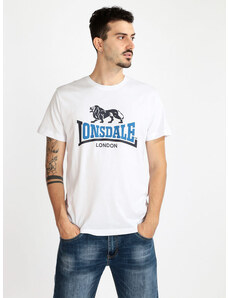 Lonsdale T-shirt Uomo In Cotone Con Stampa Scritta Bolla Manica Corta Bianco Taglia Xl