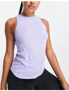 Nike Training Nike - Yoga Luxe - Top senza maniche lilla in tessuto Dri-FIT-Viola