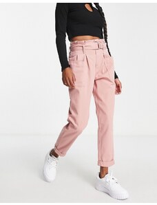 Miss Selfridge - Jeans rosa a vita alta