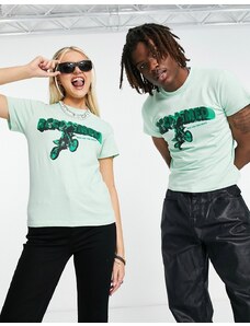 Reclaimed Vintage Inspired - T-shirt unisex slim verde con stampa