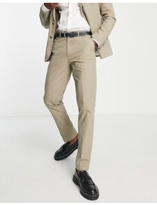 Harry Brown - Pantaloni da abito skinny in lino marrone-Neutro
