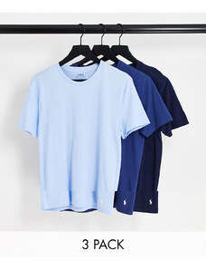 Polo Ralph Lauren - Confezione da 3 T-shirt da casa blu/blu navy