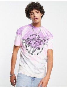 ASOS DESIGN - T-shirt effetto tie-dye con stampa Fleetwood Mac-Multicolore