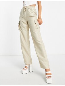 Rebellious Fashion - Pantaloni cargo color pietra-Neutro