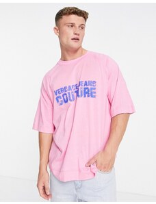 Versace Jeans Couture - T-shirt rosa stile college