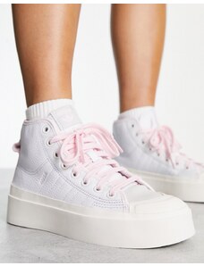 adidas Originals - Nizza - Sneakers con plateau nere-Bianco