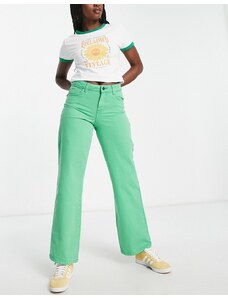 Noisy May - Amanda - Jeans verdi a fondo ampio-Verde