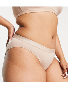 Calvin Klein Plus - Form To Body - Slip bikini color cedro con logo tono su tono-Neutro