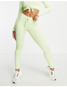 Love & Other Things - Leggings da palestra verde pastello a coste