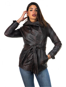 Leather Trend Colima - Giacca Donna Testa di Moro in vera pelle