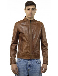 Leather Trend U08 - Giacca Uomo Cuoio Oil Vintage in vera pelle