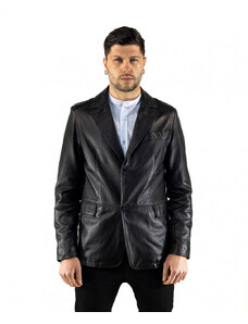 Leather Trend Classic - Giacca Uomo Nera in vera pelle