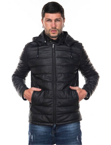Leather Trend Berlino - Piumino Uomo Nero in vera pelle