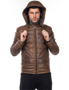 Leather Trend Berlino - Piumino Uomo Cuoio in vera pelle